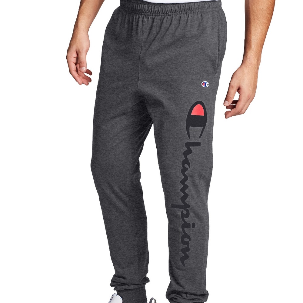 Men Athletic Classic Jersey Joggers, Script Logo